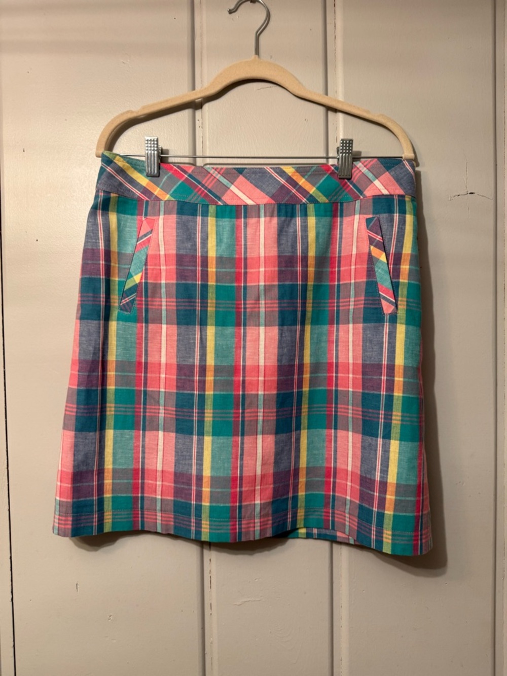 Talbots Pink & Teal Mini Skirt